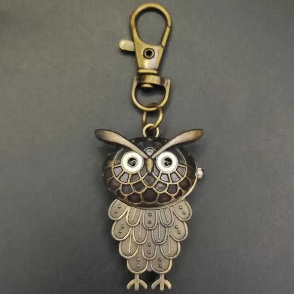New Owl Quartz keychain pocket watch - Picture 2 of 4